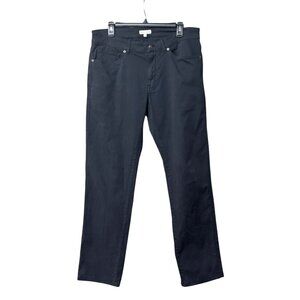 Peter Millar Men’s Signature Sateen Classic Fit  Pants, Black, 34/32